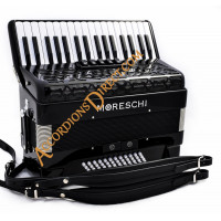 Moreschi 34 key 72 bass 3 voice black compact accordion.  Midi expansion option.